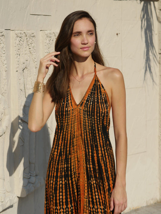 ThaiLine - Importer & Distributor of Artisan Clothing Dress Helena Koi Maxi Dress
