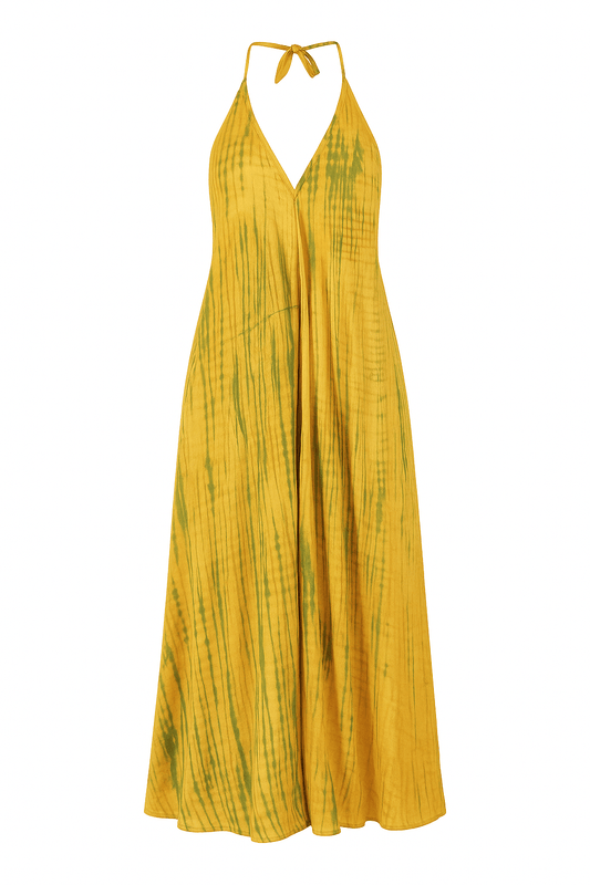ThaiLine - Importer & Distributor of Artisan Clothing Dress Helena Mustard Dress