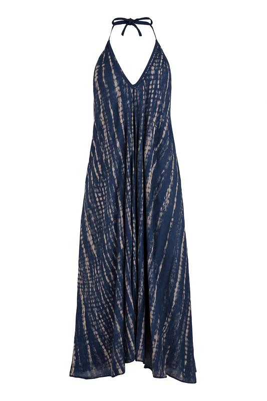 ThaiLine - Importer & Distributor of Artisan Clothing Dress Helena Navy Dress