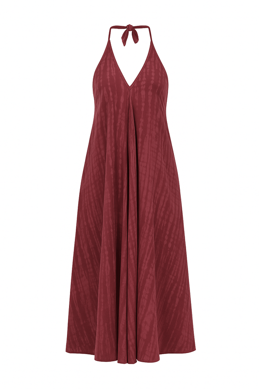 ThaiLine - Importer & Distributor of Artisan Clothing Dress Helena Wine Dress