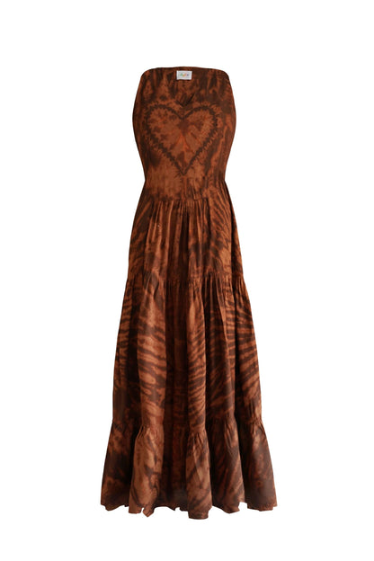 ThaiLine - Importer & Distributor of Artisan Clothing Dress Leena Brown Sugar Maxi Dress
