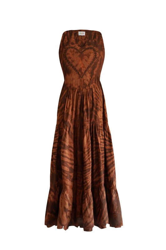ThaiLine - Importer & Distributor of Artisan Clothing Dress Leena Brown Sugar Maxi Dress