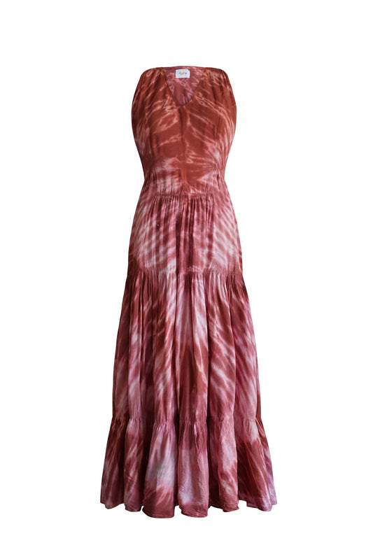 ThaiLine - Importer & Distributor of Artisan Clothing Dress Leena Rose Gold Maxi Dress