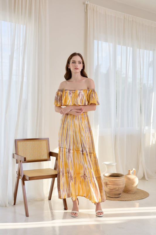 ThaiLine - Importer & Distributor of Artisan Clothing Dress Luxe Vanilla Maxi Dress