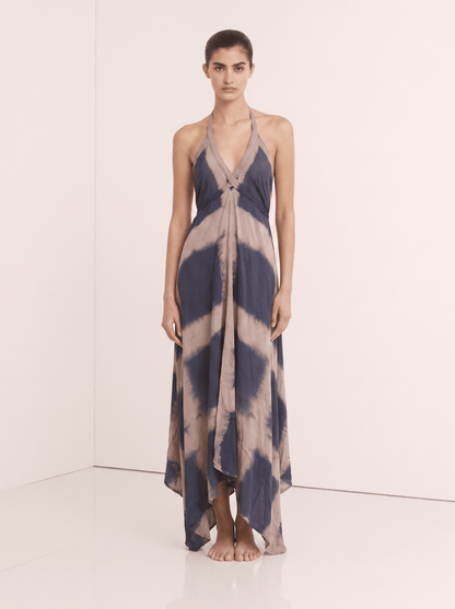 Criss Cross Midnight maxi dress, hand-dyed – Thai Line