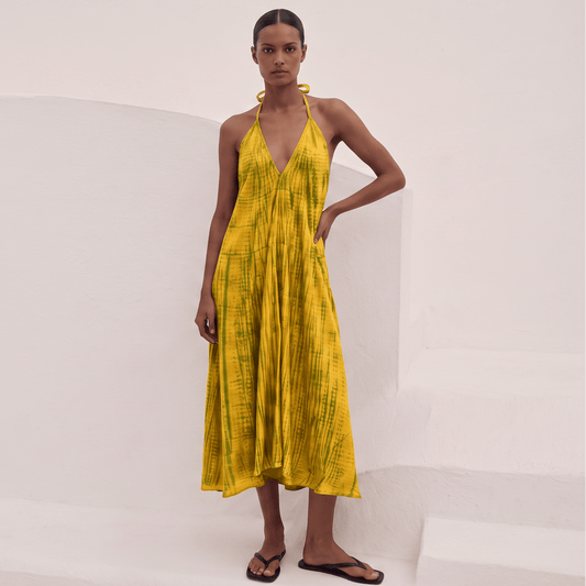 ThaiLine - Importer & Distributor of Artisan Clothing Dress Mustard — Helena