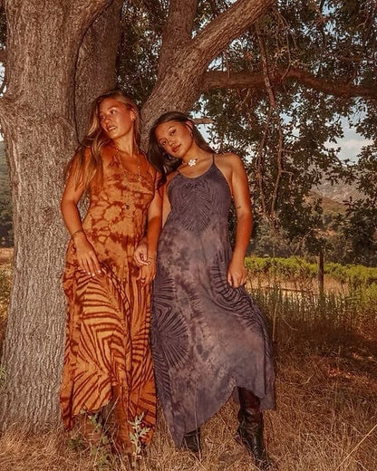 ThaiLine - Importer & Distributor of Artisan Clothing Dress PLUS Sunset Indigo Maxi Dress