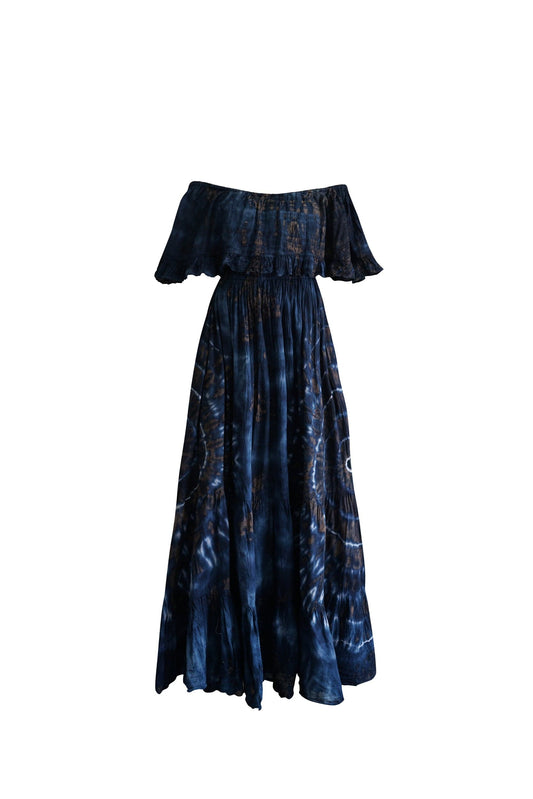 ThaiLine - Importer & Distributor of Artisan Clothing Dress Samui Indigo Maxi Dress