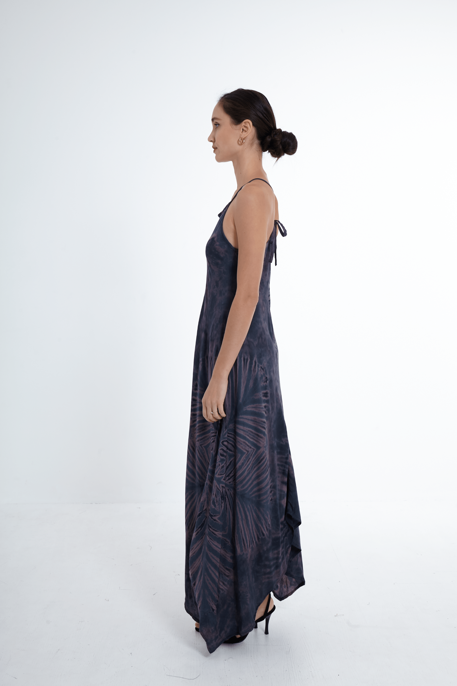 ThaiLine - Importer & Distributor of Artisan Clothing Dress Sunset Indigo Maxi Dress