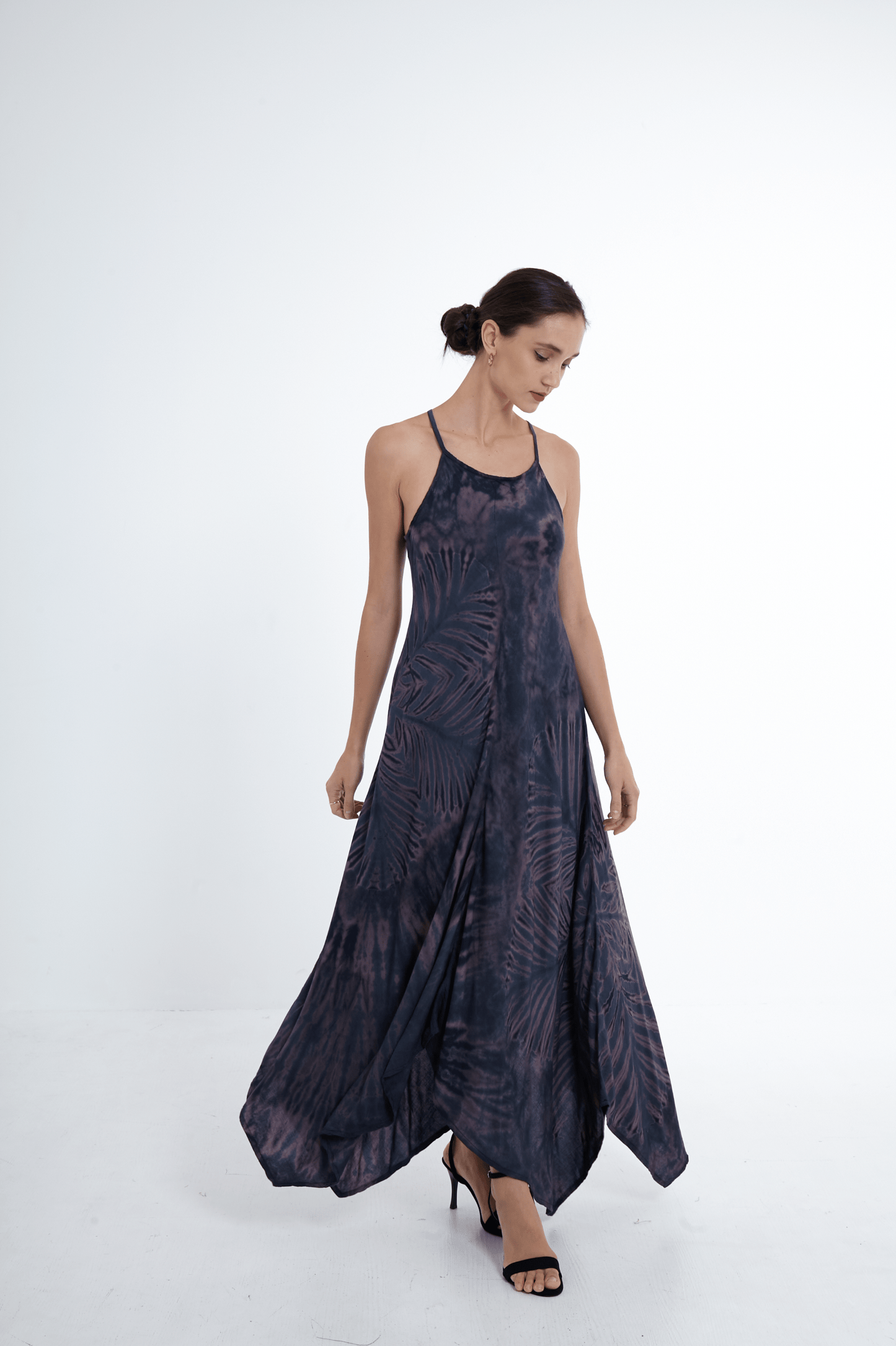 ThaiLine - Importer & Distributor of Artisan Clothing Dress Sunset Indigo Maxi Dress