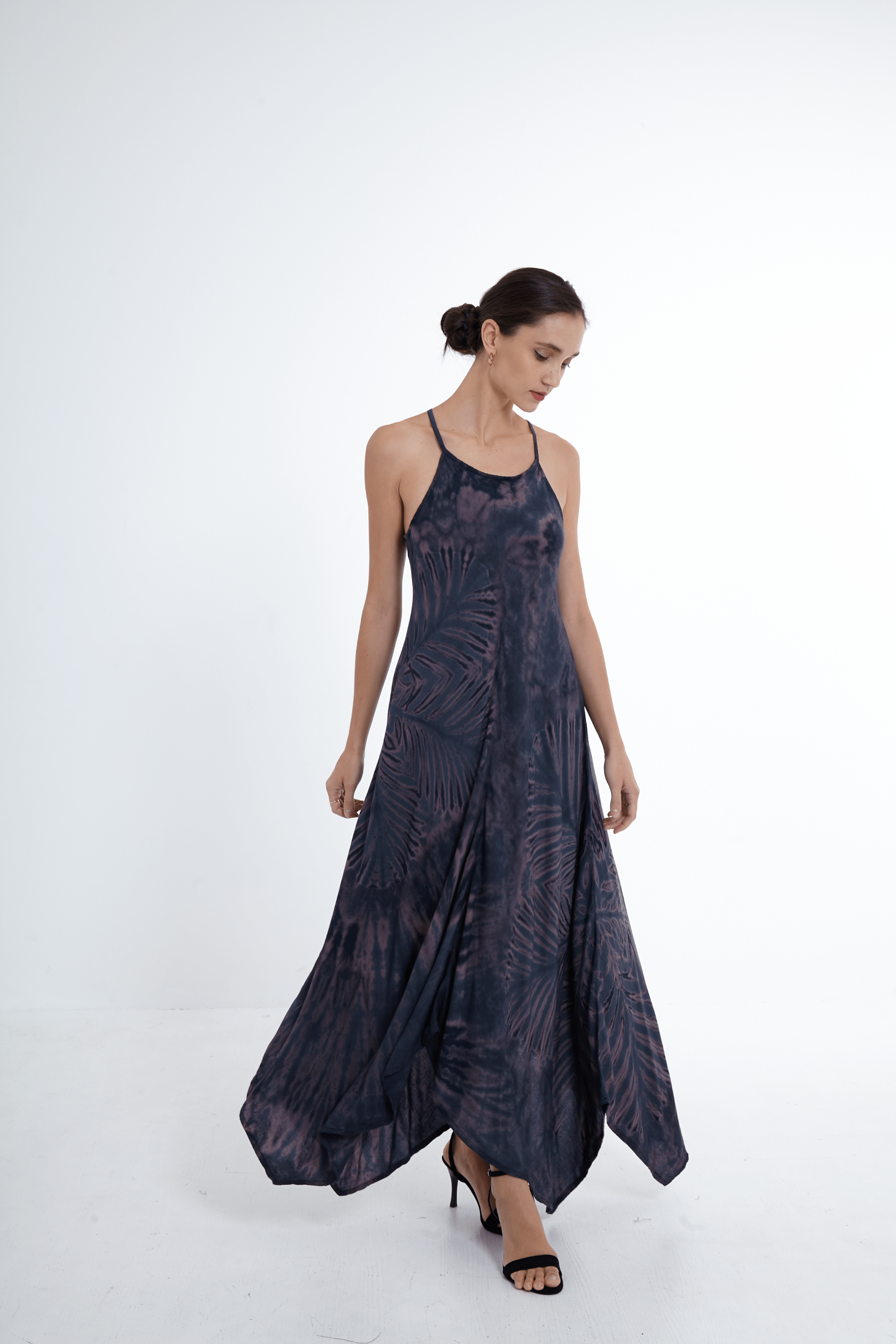ThaiLine - Importer & Distributor of Artisan Clothing Dress Sunset Indigo Maxi Dress