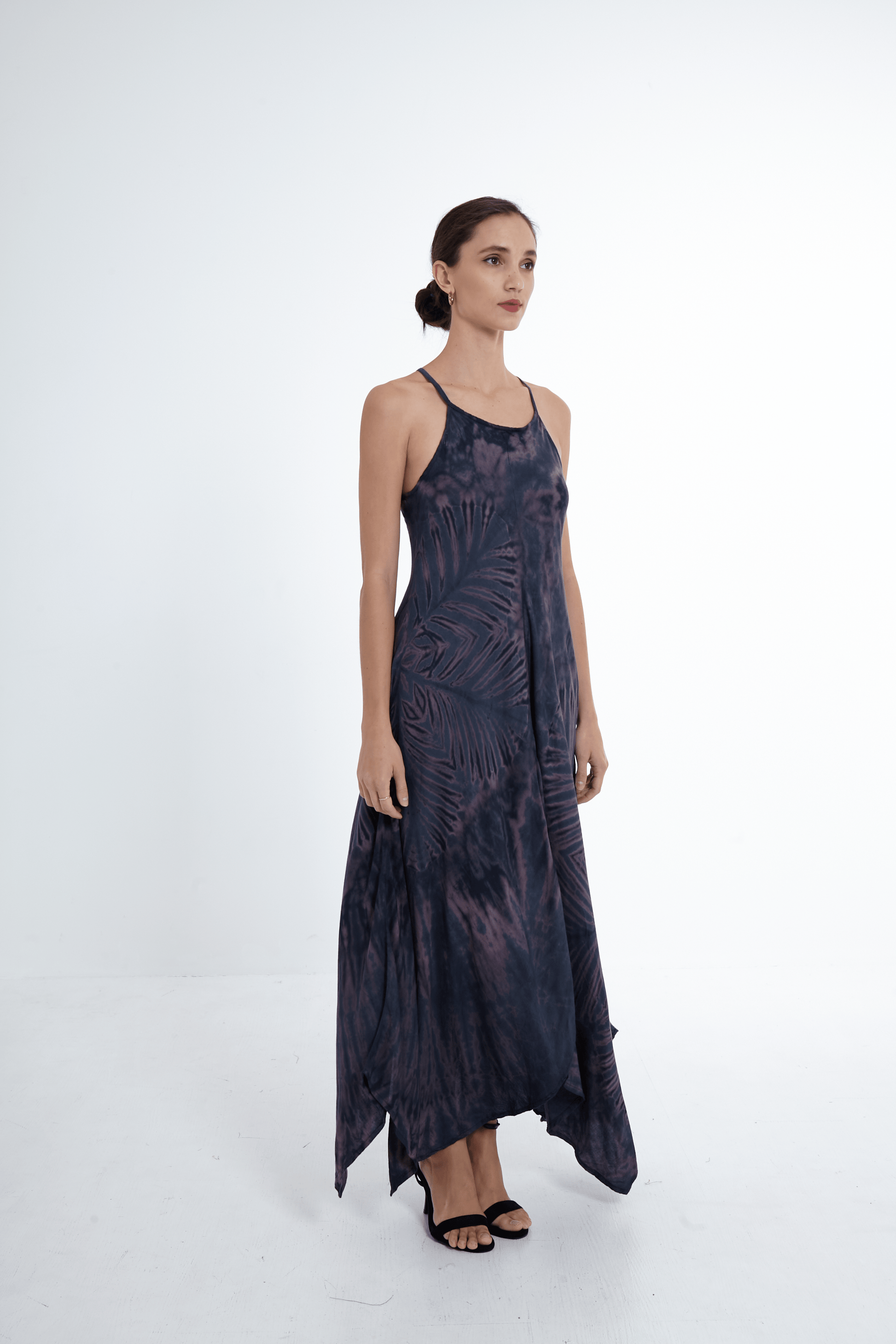 ThaiLine - Importer & Distributor of Artisan Clothing Dress Sunset Indigo Maxi Dress