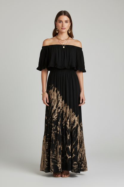 ThaiLine - Importer & Distributor of Artisan Clothing Dress Tao Zebra Maxi Dress
