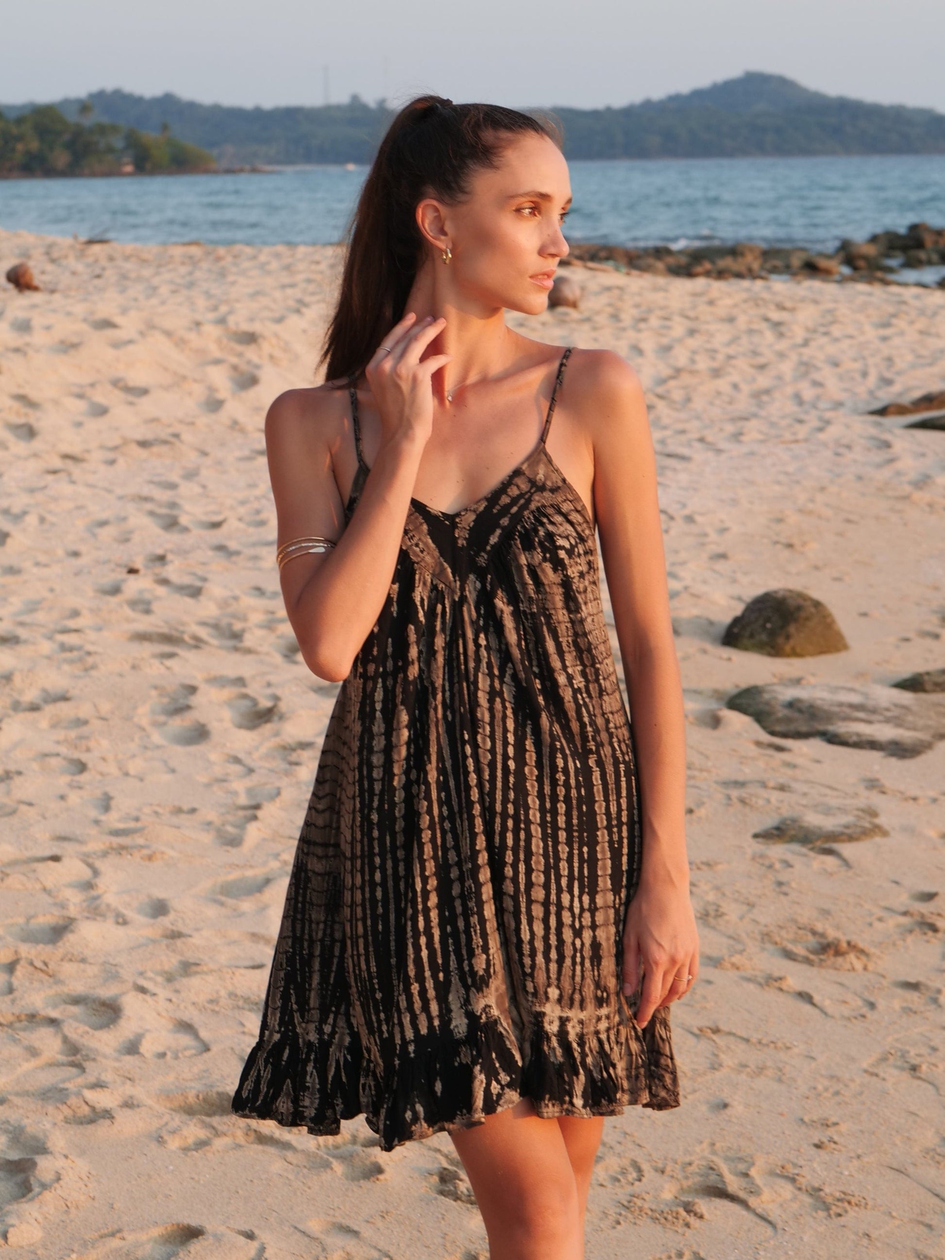 Wind Whisper Tie-Dye Mini Dress – Thai Line — Exclusive Artisan Fashion