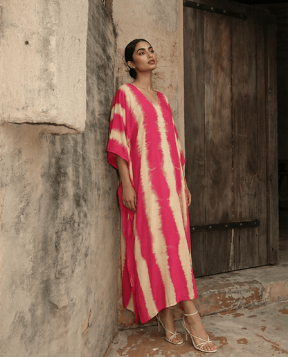 ThaiLine - Importer & Distributor of Artisan Clothing Kaftan Fuscia — Olimpia