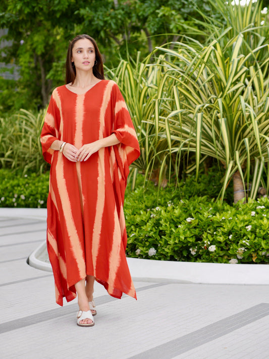 ThaiLine - Importer & Distributor of Artisan Clothing Kaftan Kaftan Olimpia Brick