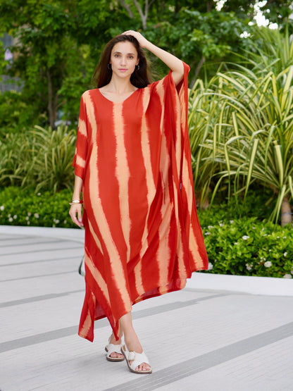 ThaiLine - Importer & Distributor of Artisan Clothing Kaftan Kaftan Olimpia Brick