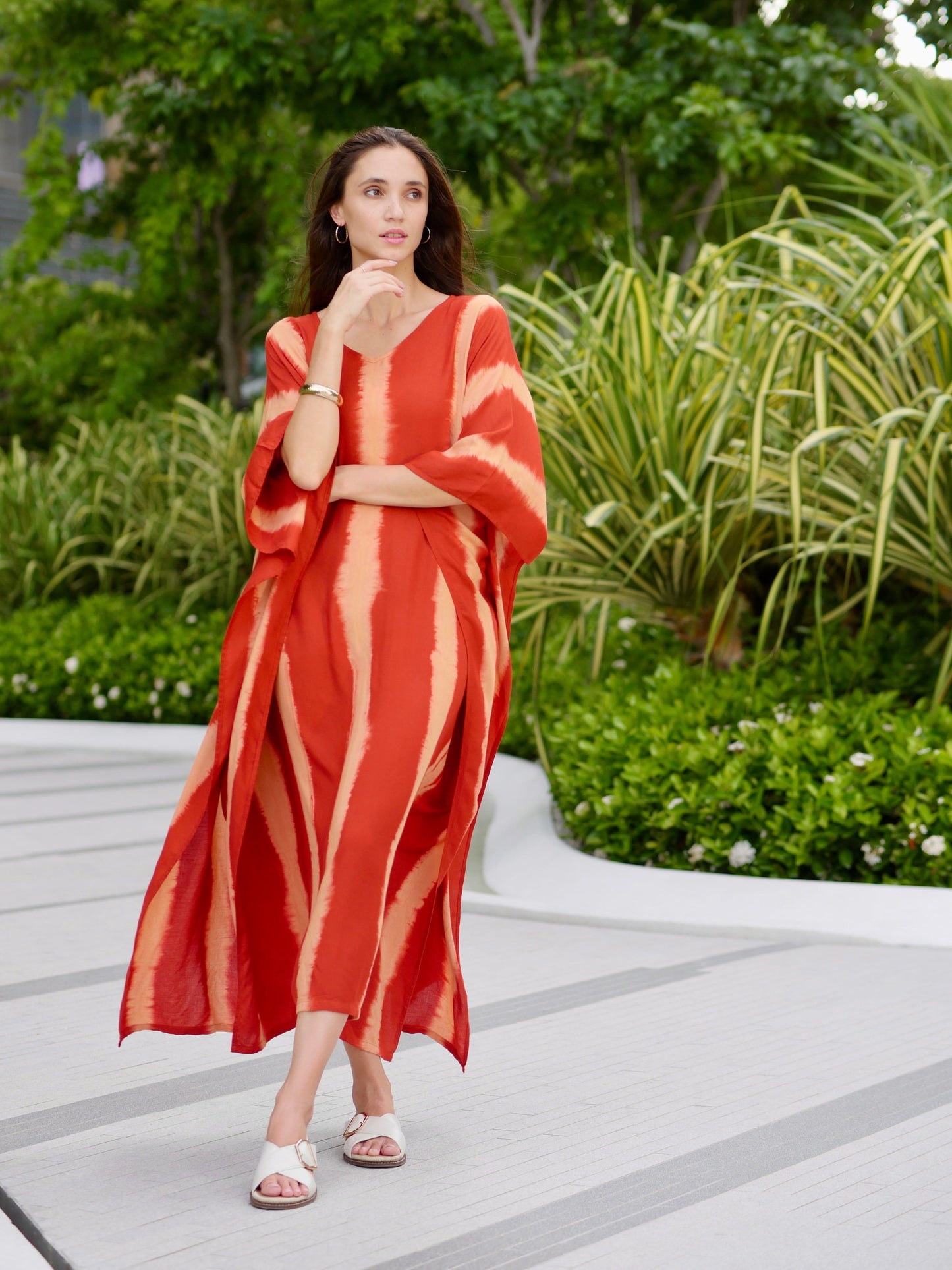ThaiLine - Importer & Distributor of Artisan Clothing Kaftan Kaftan Olimpia Brick