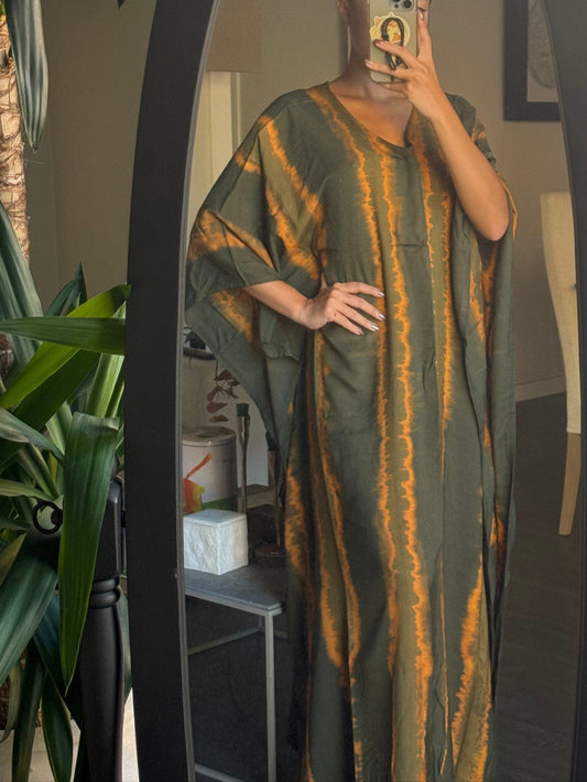 ThaiLine - Importer & Distributor of Artisan Clothing Kaftan Kaftan Olimpia Olive