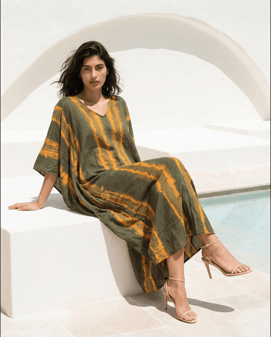 ThaiLine - Importer & Distributor of Artisan Clothing Kaftan Kaftan Olimpia Olive