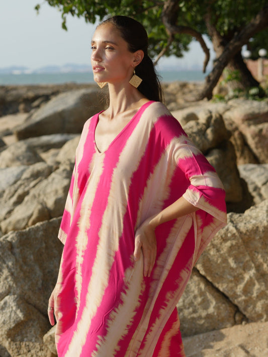 ThaiLine - Importer & Distributor of Artisan Clothing Kaftan Kaftan Olimpia Pink