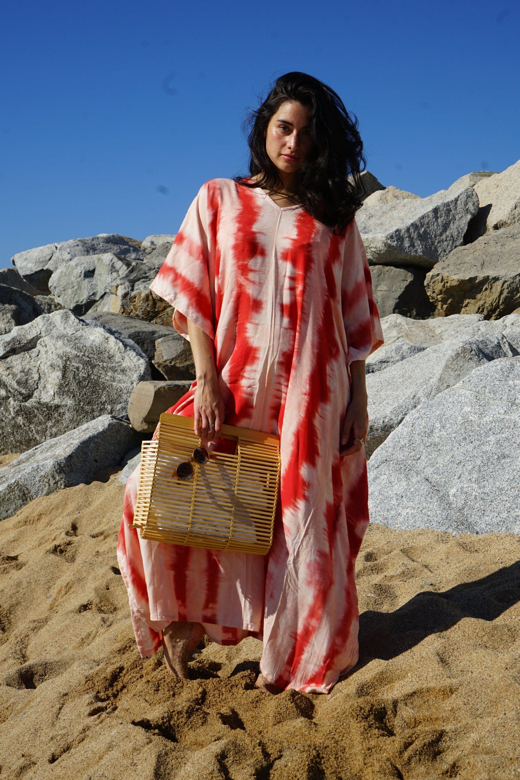 ThaiLine - Importer & Distributor of Artisan Clothing Kaftan Kaftan Olimpia Red