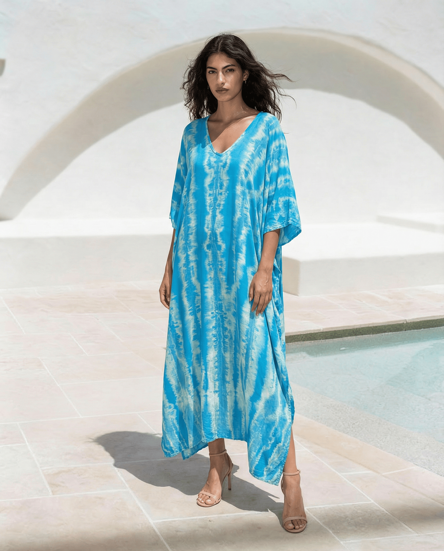 ThaiLine - Importer & Distributor of Artisan Clothing Kaftan Kaftan Olimpia Sky