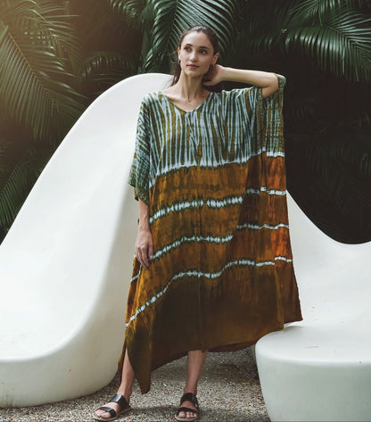 ThaiLine - Importer & Distributor of Artisan Clothing Kaftan Kaftan Rain Olive