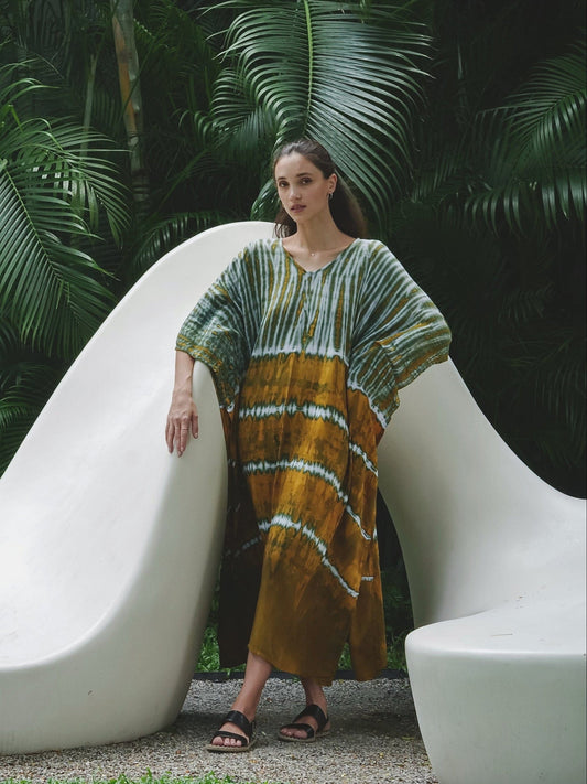 ThaiLine - Importer & Distributor of Artisan Clothing Kaftan Kaftan Rain Olive