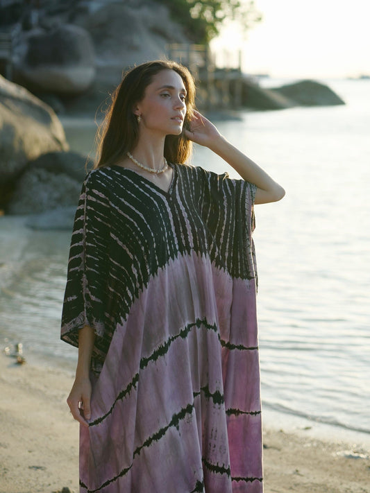ThaiLine - Importer & Distributor of Artisan Clothing Kaftan Kaftan Rain Pink
