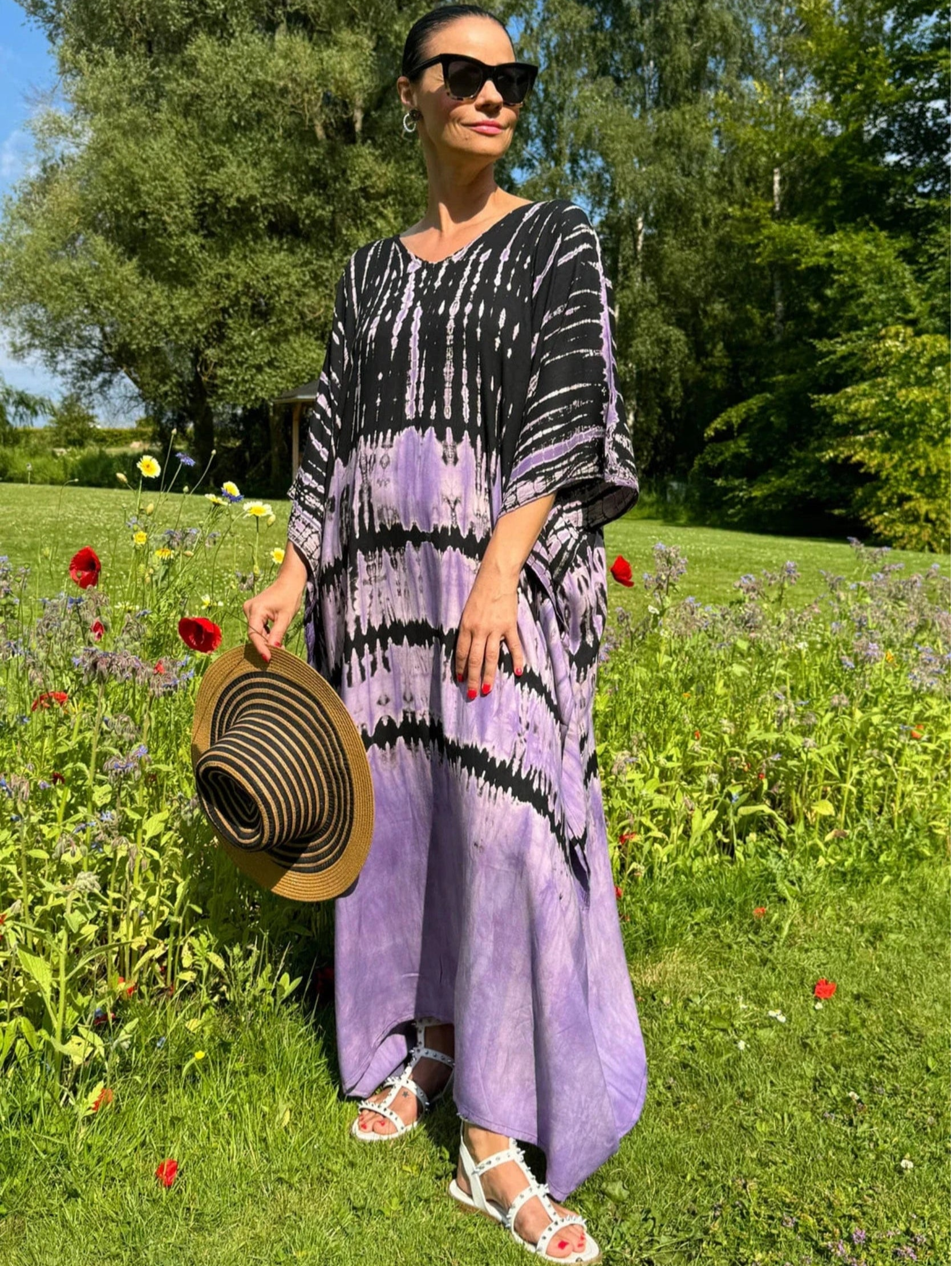 ThaiLine - Importer & Distributor of Artisan Clothing Kaftan Kaftan Rain Violet
