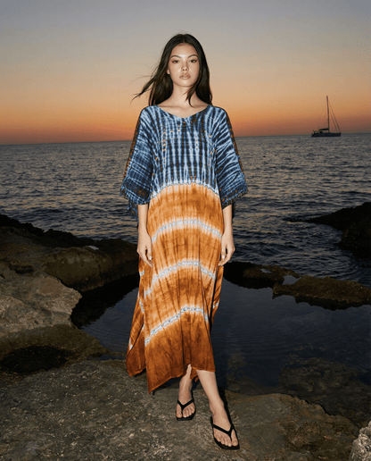 ThaiLine - Importer & Distributor of Artisan Clothing Kaftan Rain — Gold