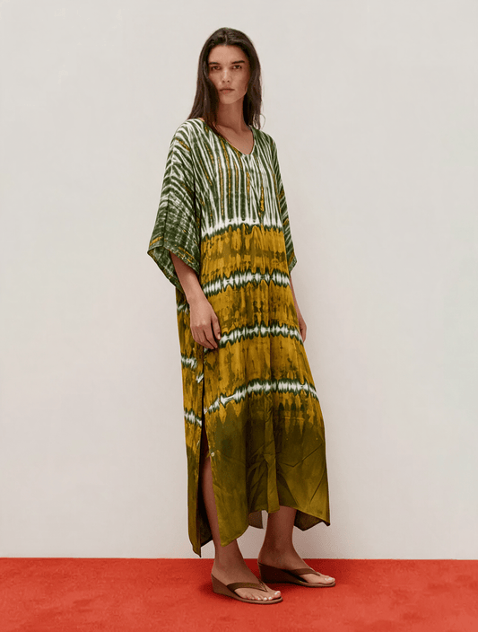 ThaiLine - Importer & Distributor of Artisan Clothing Kaftan Rain — Olive