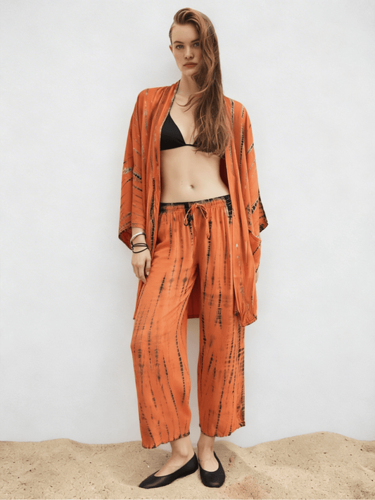 ThaiLine - Importer & Distributor of Artisan Clothing Kimono Amber — Midi Kimono