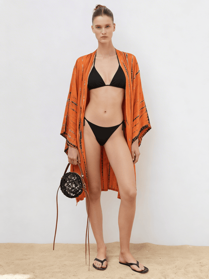 ThaiLine - Importer & Distributor of Artisan Clothing Kimono Amber — Midi Kimono