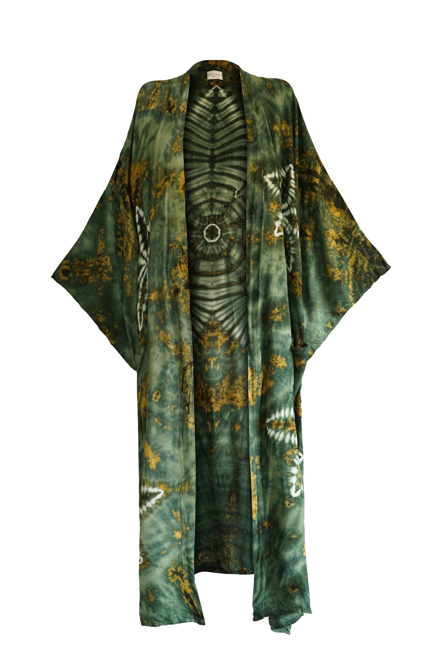 ThaiLine - Importer & Distributor of Artisan Clothing Kimono Maxi Kimono Green Cotton Candy