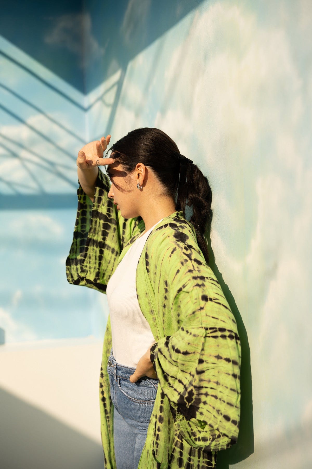 ThaiLine - Importer & Distributor of Artisan Clothing Kimono Maxi Kimono Lime