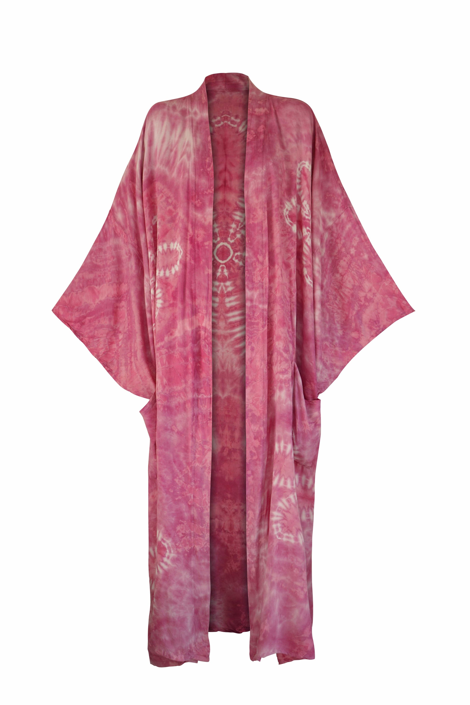 ThaiLine - Importer & Distributor of Artisan Clothing Kimono Maxi Kimono Pink Cotton Candy