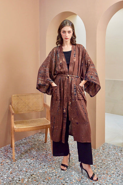 ThaiLine - Importer & Distributor of Artisan Clothing Kimono Maxi Kimono Tierra