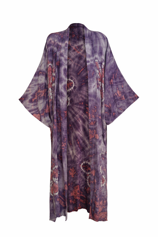 ThaiLine - Importer & Distributor of Artisan Clothing Kimono Maxi Kimono Violet Cotton Candy