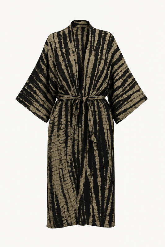 ThaiLine - Importer & Distributor of Artisan Clothing Kimono Maxi Kimono Zebra