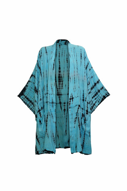 ThaiLine - Importer & Distributor of Artisan Clothing Kimono Midi Kimono Blue