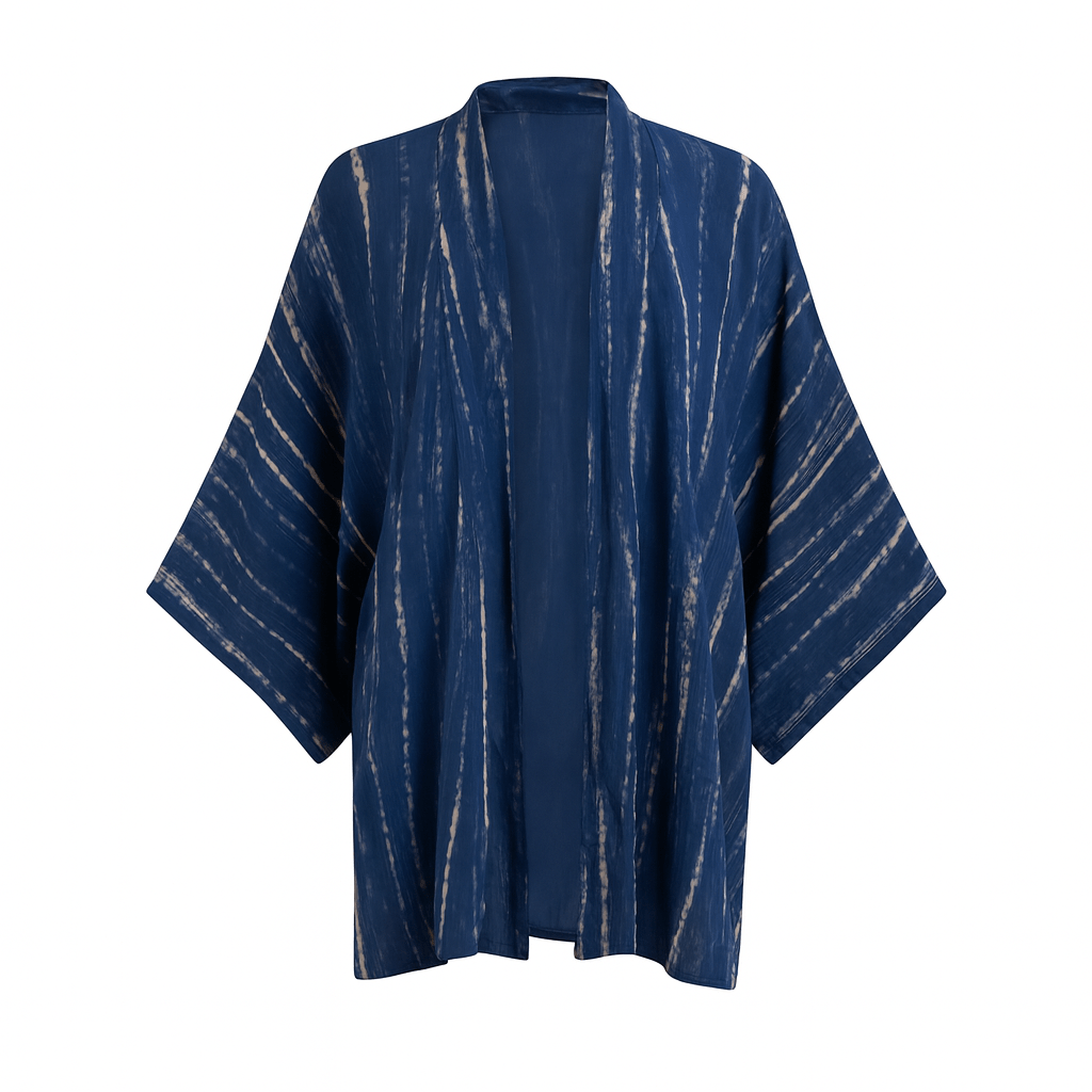 ThaiLine - Importer & Distributor of Artisan Clothing Kimono Midi Kimono Navy