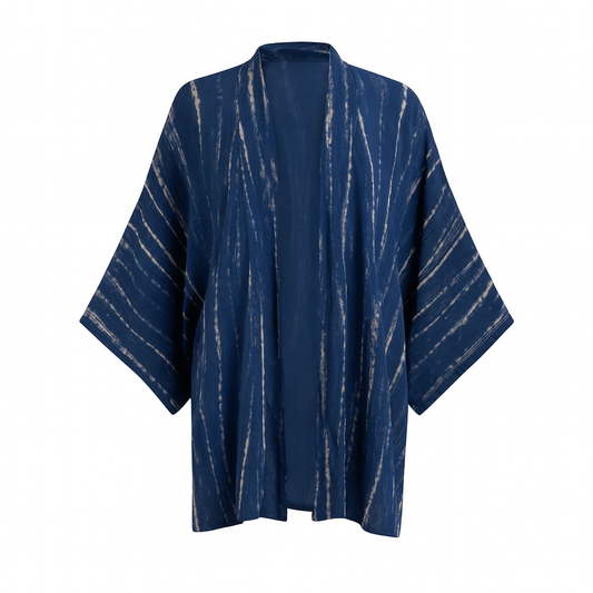 ThaiLine - Importer & Distributor of Artisan Clothing Kimono Midi Kimono Navy