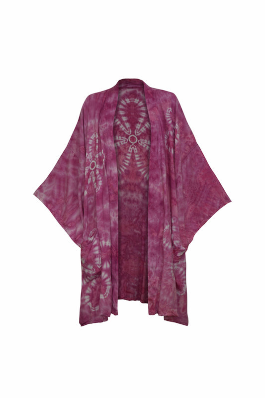 ThaiLine - Importer & Distributor of Artisan Clothing Kimono Midi Kimono Pink Cotton Candy