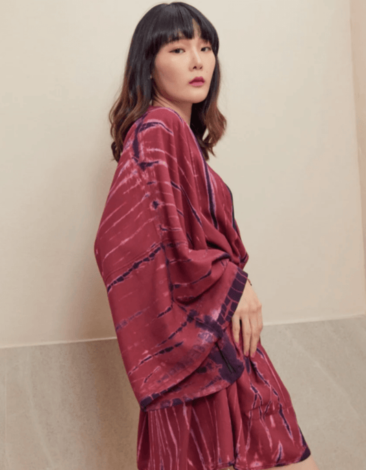 ThaiLine - Importer & Distributor of Artisan Clothing Kimono Midi Kimono Tomato