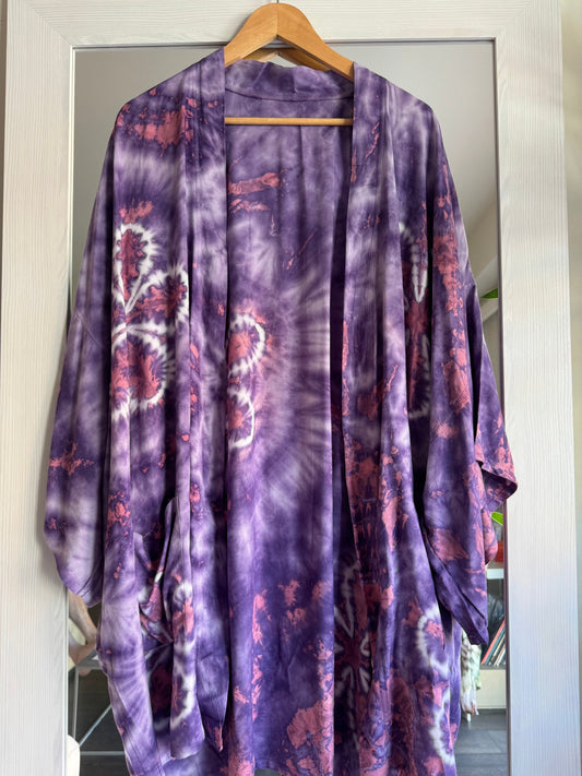 ThaiLine - Importer & Distributor of Artisan Clothing Kimono Midi Kimono Violet Cotton Candy