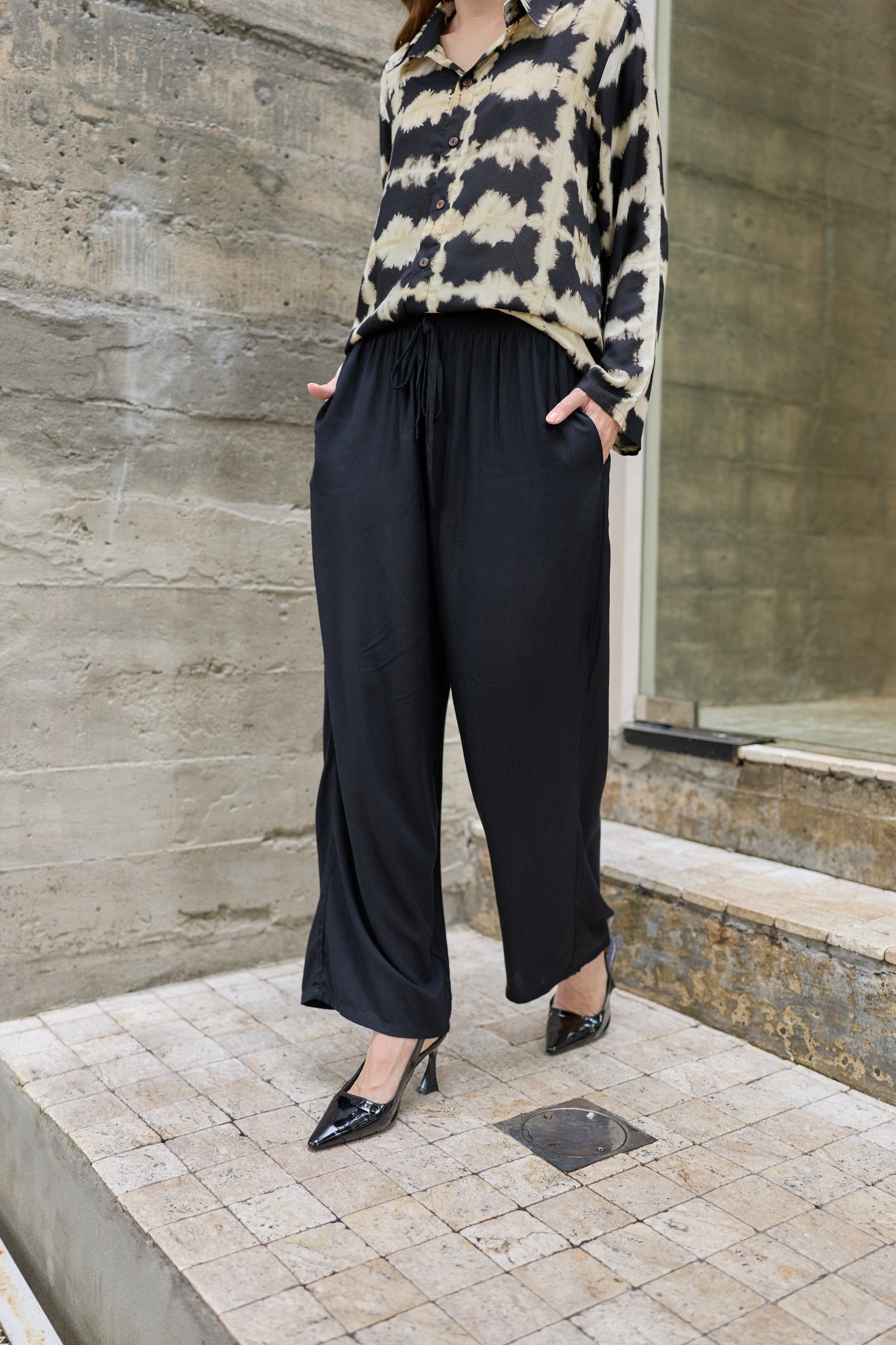 ThaiLine - Importer & Distributor of Artisan Clothing pants Black Basic Pants