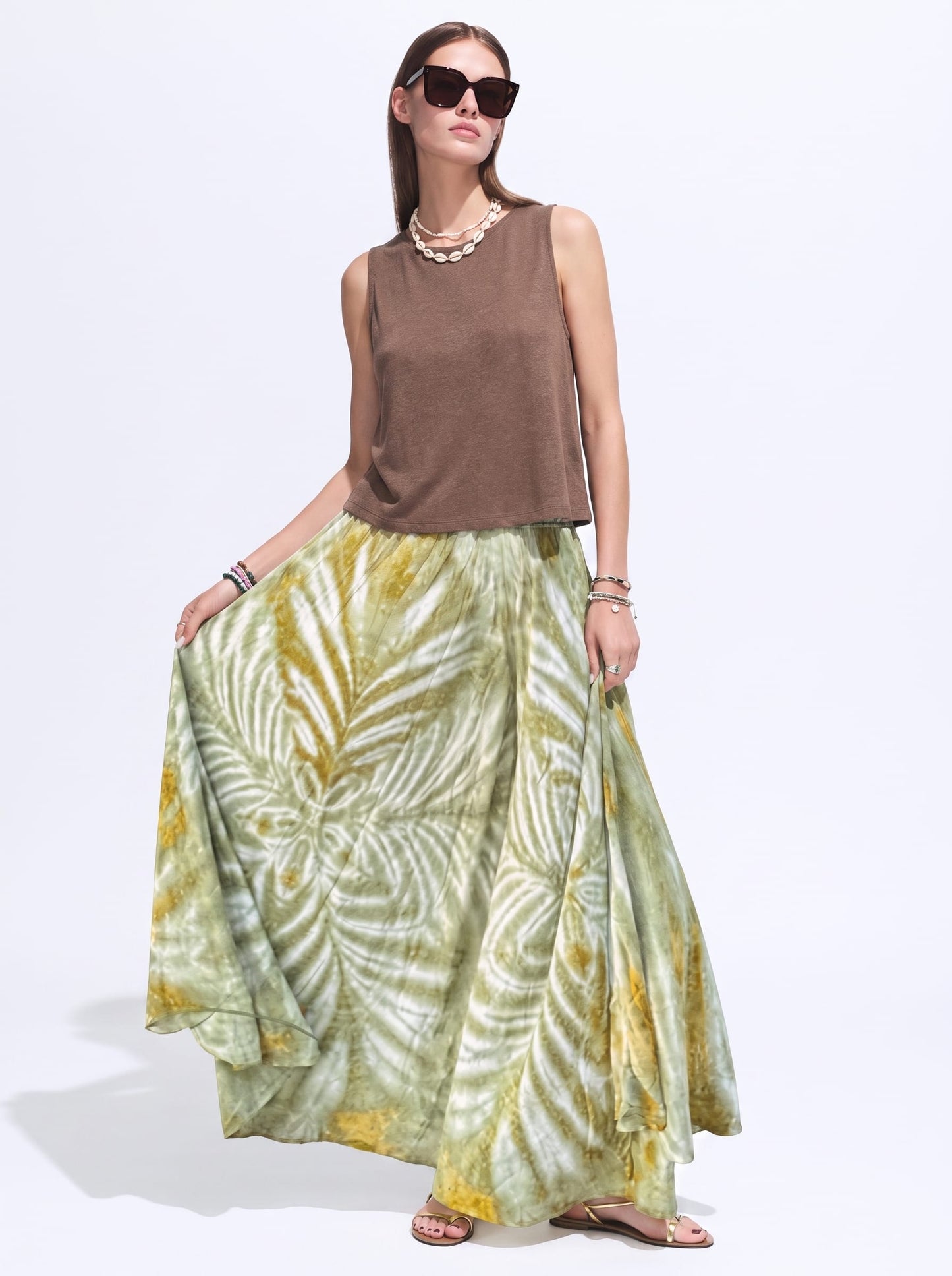 ThaiLine - Importer & Distributor of Artisan Clothing pants Matcha — Palazzo