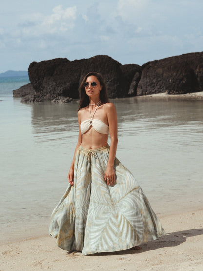 ThaiLine - Importer & Distributor of Artisan Clothing pants Palazzo Matcha Pants